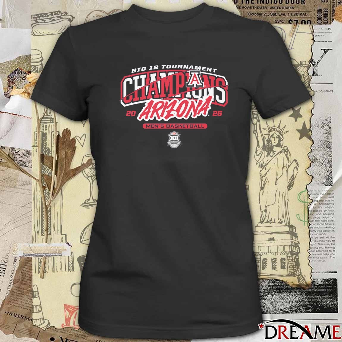 Arizona Wildcats Men’s Basketball 2026 Big 12 Tournament Champions NIL t-shirt