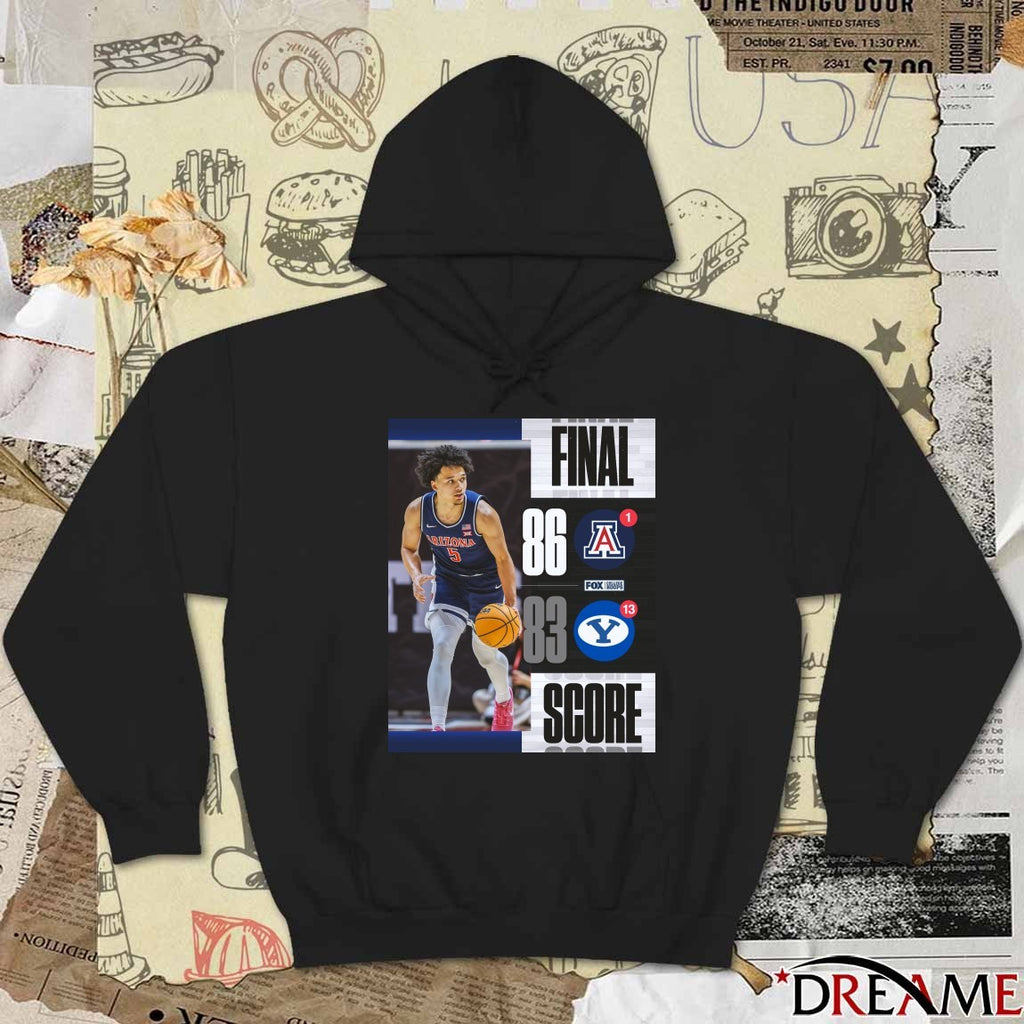 Arizona Wildcats Vs BYU Cougars Final Score 86 – 83 January 26, 2026 Poster t-shirt