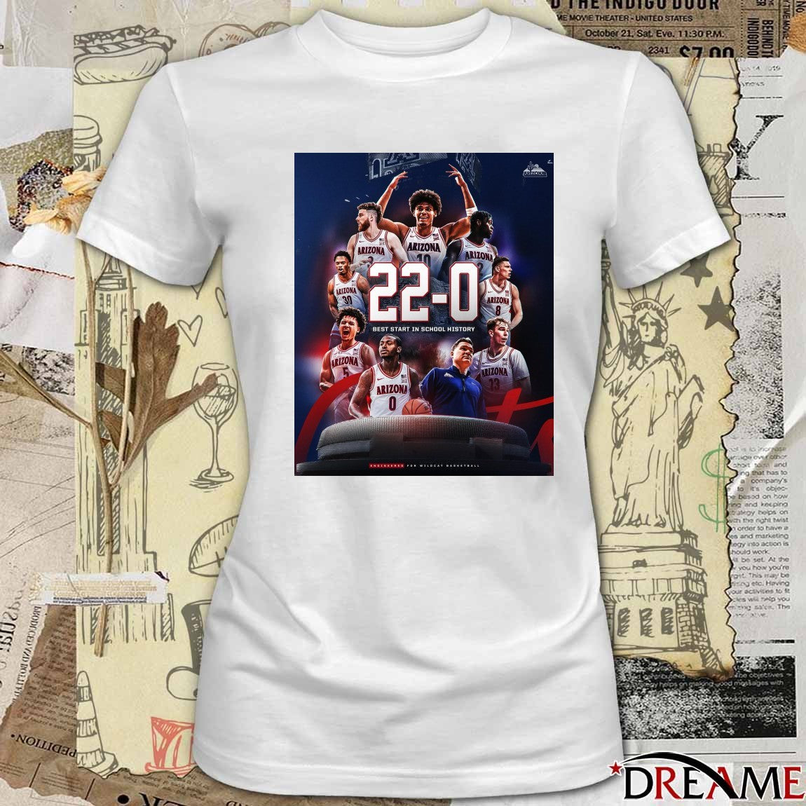 Arizona Wildcats men’s basketball 22-0 Best Start In School History Poster t-shirt