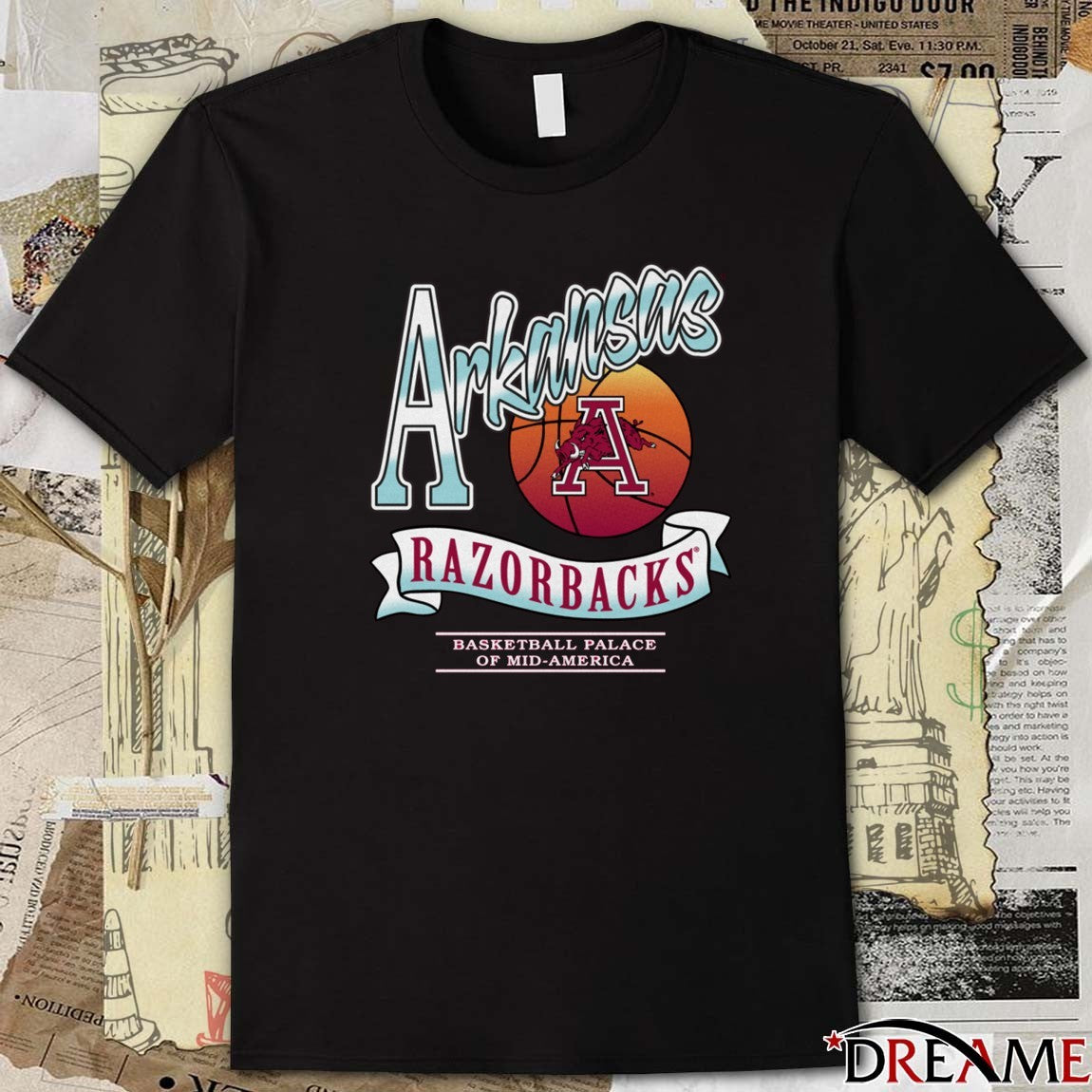 Arkansas Razorback Basketball Palace Of Mid-America University of Arkansas Classic Chrome t-shirt