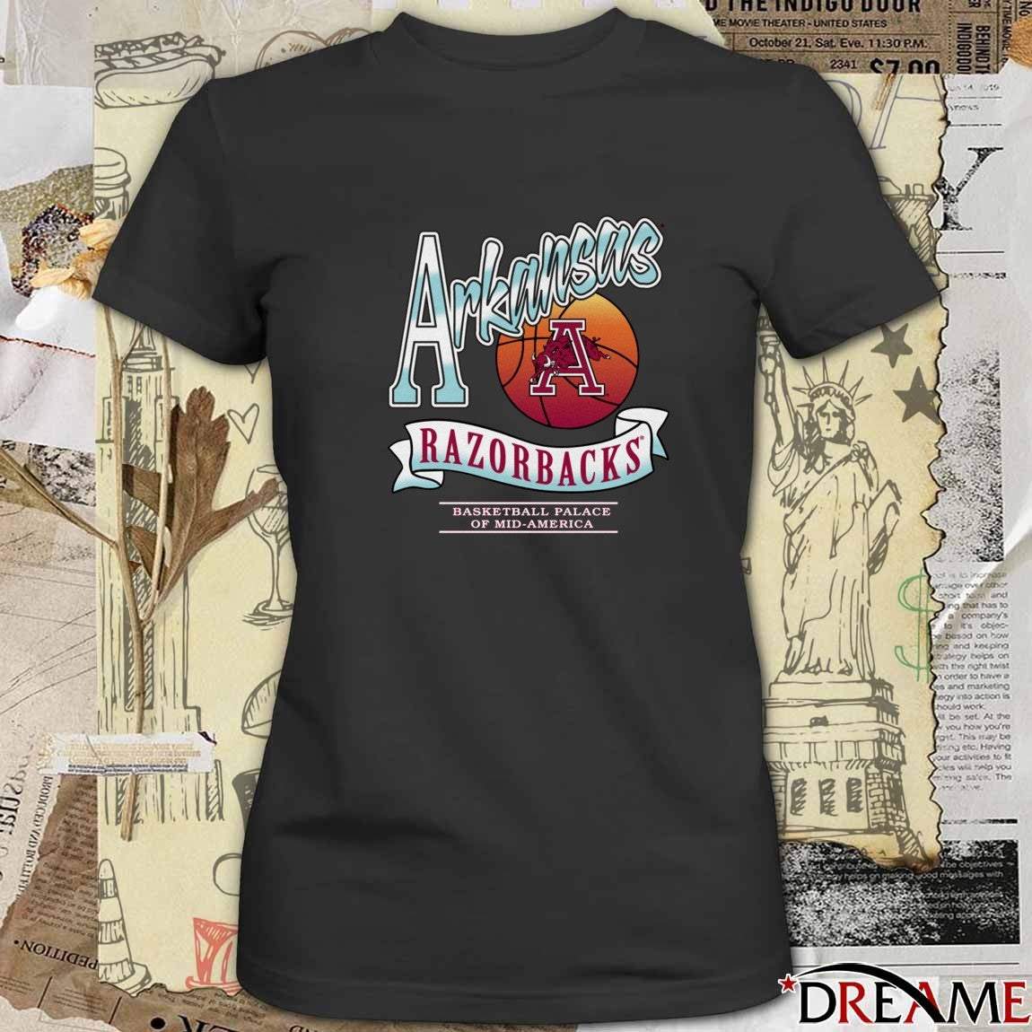 Arkansas Razorback Basketball Palace Of Mid-America University of Arkansas Classic Chrome t-shirt