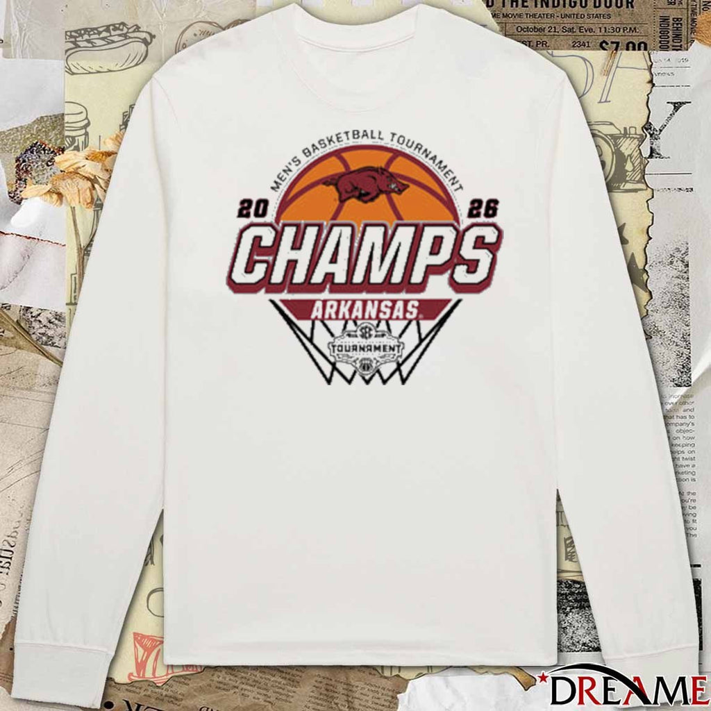 Arkansas Razorbacks 2026 SEC Men’s Basketball Tournament Champions Locker Room t-shirt