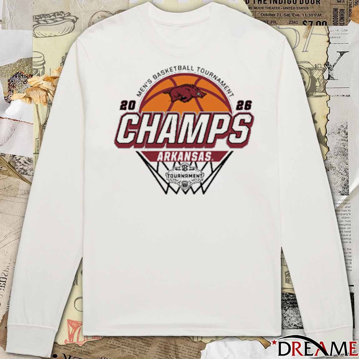 Arkansas Razorbacks 2026 SEC Men’s Basketball Tournament Champions Locker Room t-shirt