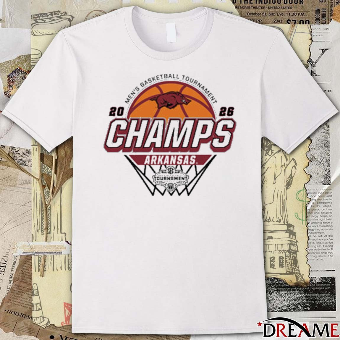 Arkansas Razorbacks 2026 SEC Men’s Basketball Tournament Champions Locker Room t-shirt