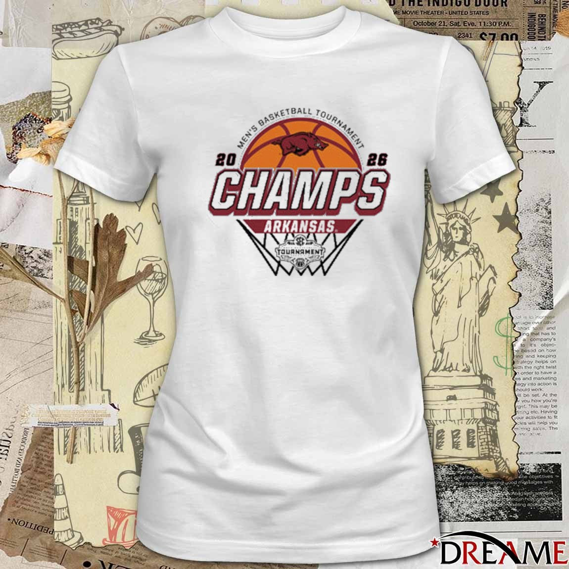 Arkansas Razorbacks 2026 SEC Men’s Basketball Tournament Champions Locker Room t-shirt