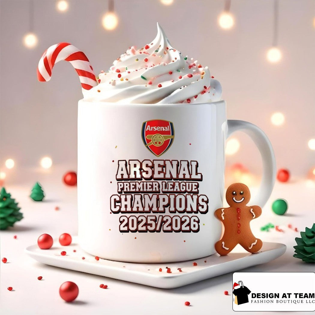 Arsenal FC Premier League Champions 2025 2026 logo shirt