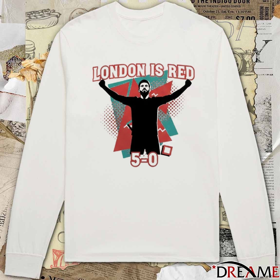 Arsenal vs Chelsea London Is Red 5-0 Kai Havertz 90s t-shirt