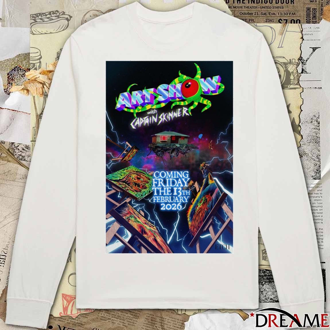 Art Show Captain Skinner Poster Coming Friday February 13 2026 t-shirt