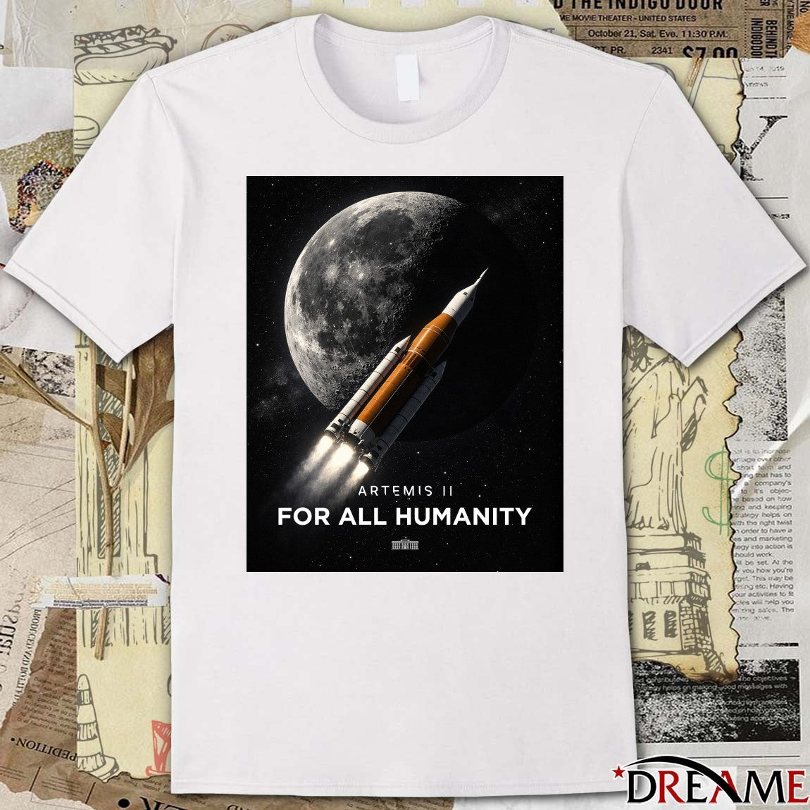 Artemis II For All Humanity The White House Poster t-shirt