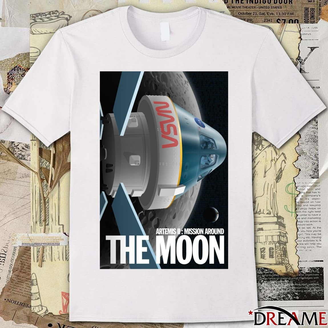 Artemis II Mission Around The Moon 2026 Poster t-shirt
