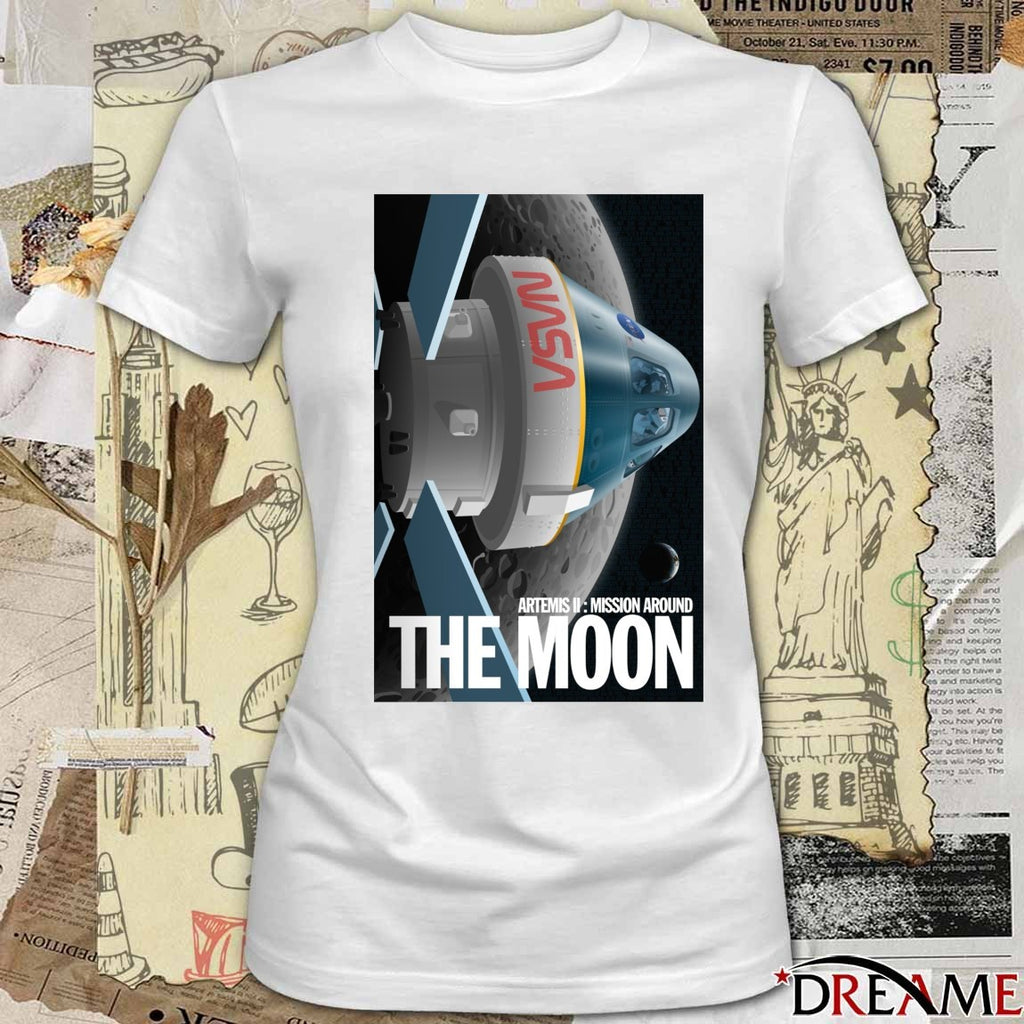 Artemis II Mission Around The Moon 2026 Poster t-shirt