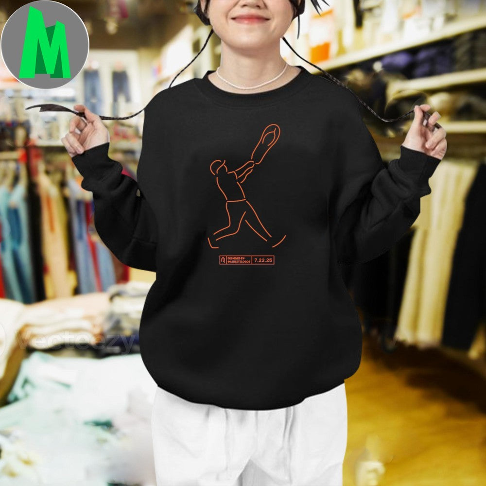 Athlete Logos Baseball Swing Minimalist Shirt