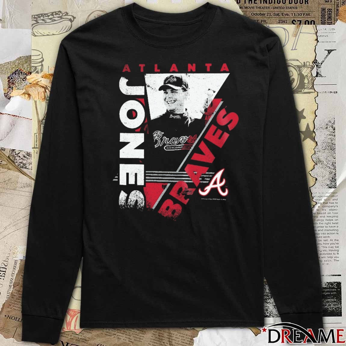 Atlanta Braves Chipper Jones In the Zone Player Graphic t-shirt