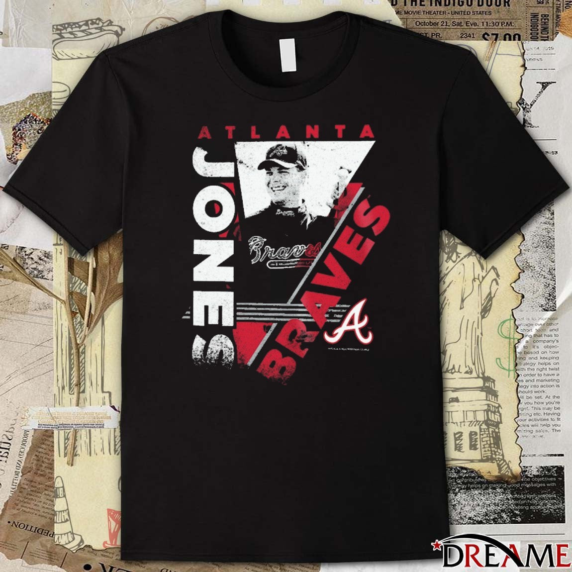Atlanta Braves Chipper Jones In the Zone Player Graphic t-shirt