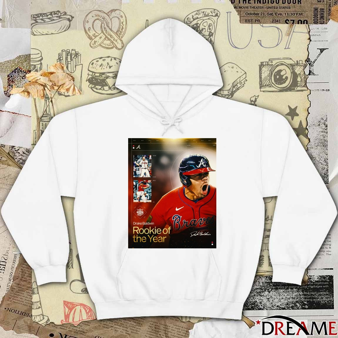 Atlanta Braves Drake Baldwin 2025 National League Rookie of the Year award Signature Poster t-shirt