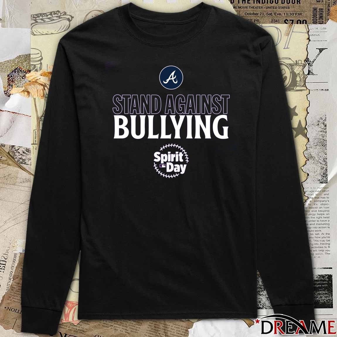 Atlanta Braves Stand Against Bullying 2025 MLB Spirit Day t-shirt