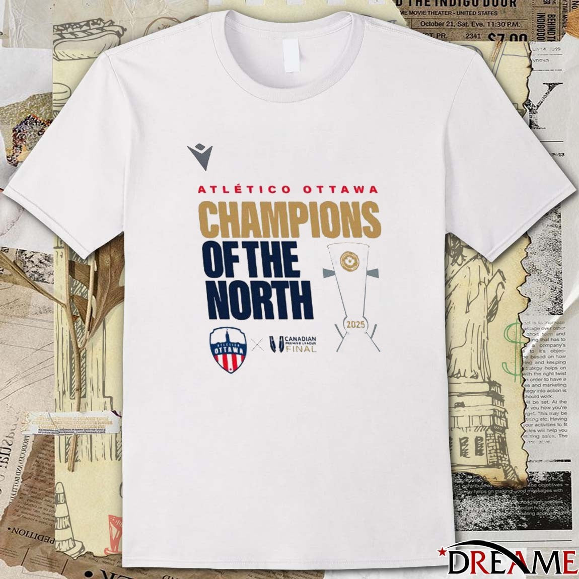 Atlético Ottawa Champions of the North 2025 Canadian Premier League Final t-shirt