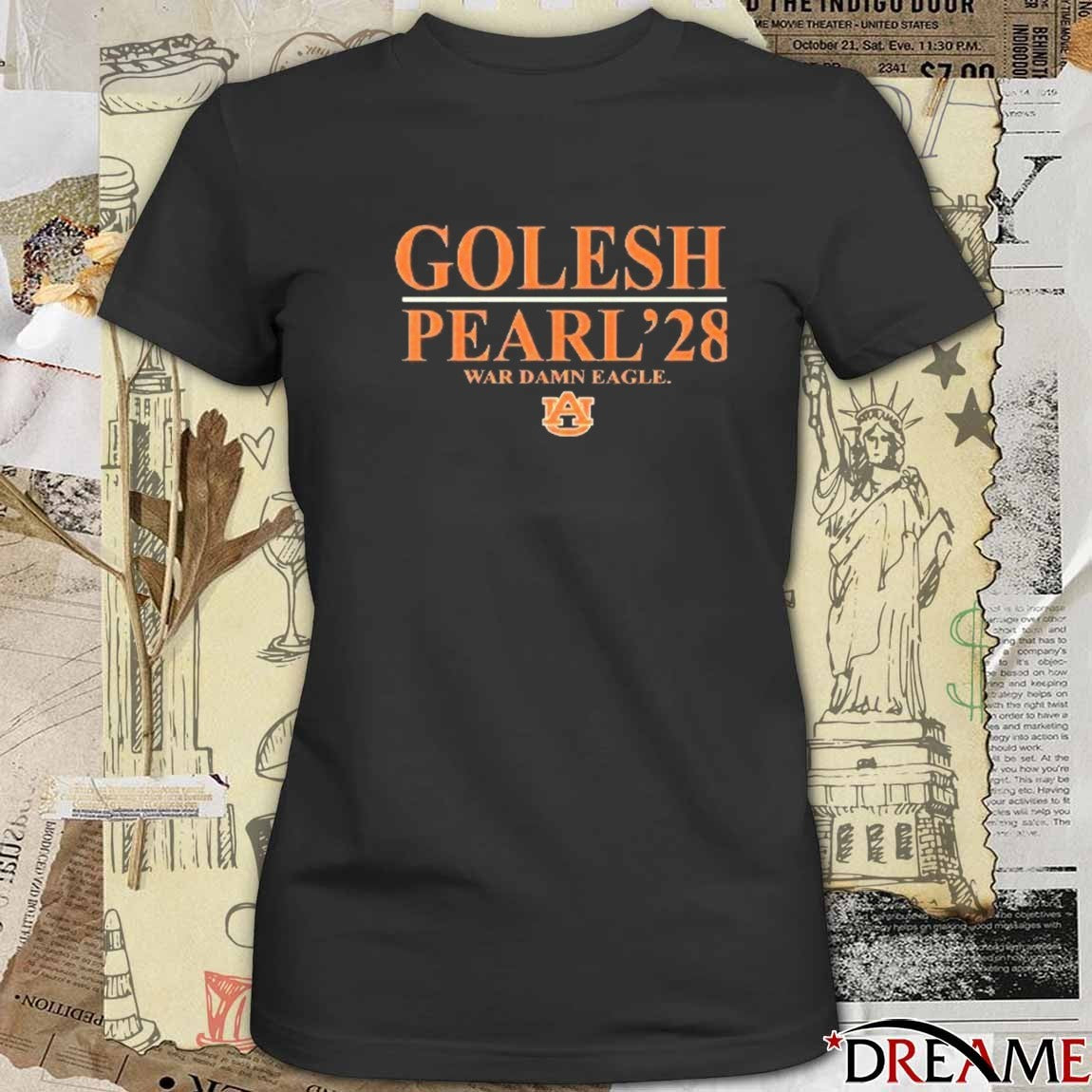 Auburn Tigers Golesh Pearl ’28 War Damn Eagle new t-shirt