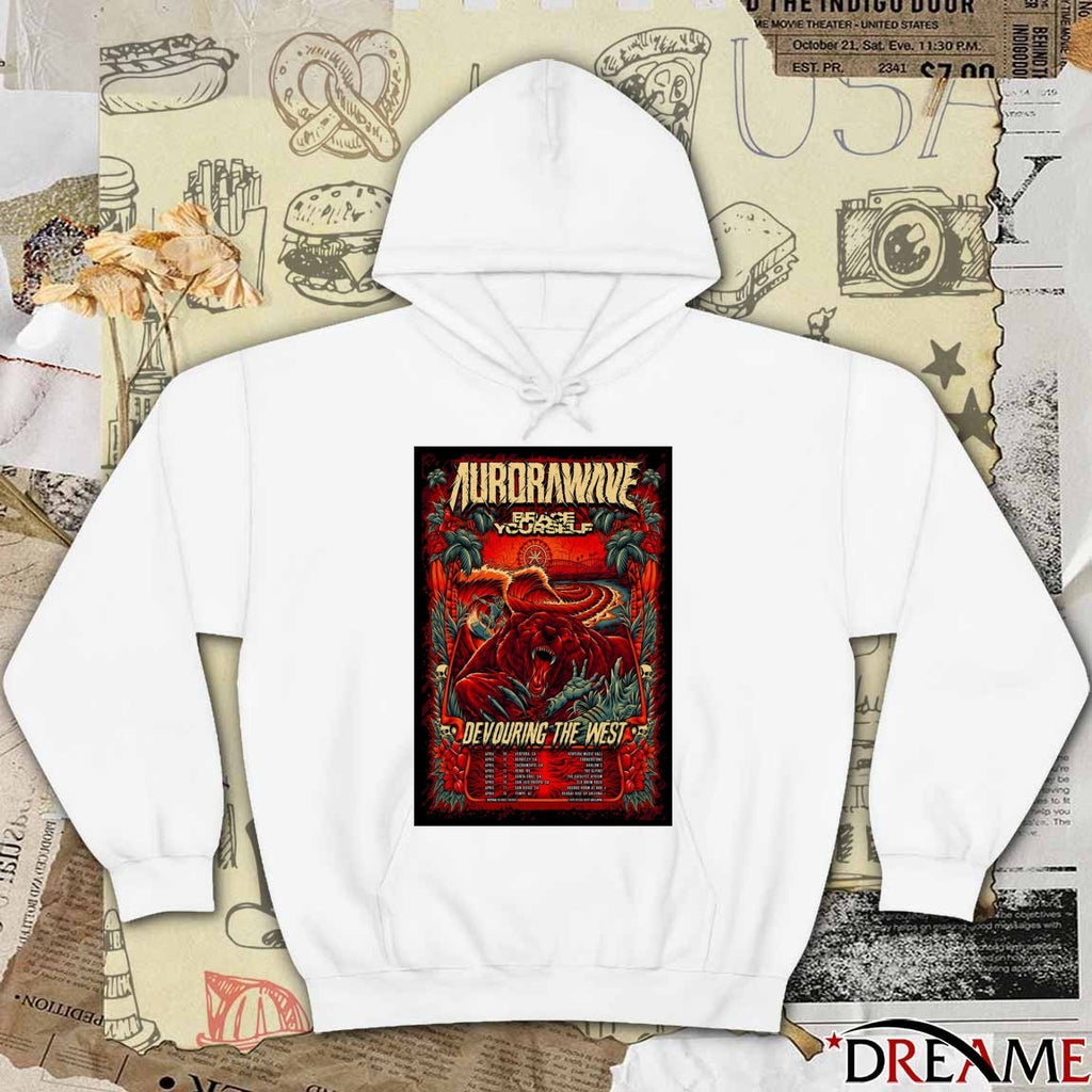 Aurorawave Poster Devouring Tour The West West Coast 2026 t-shirt