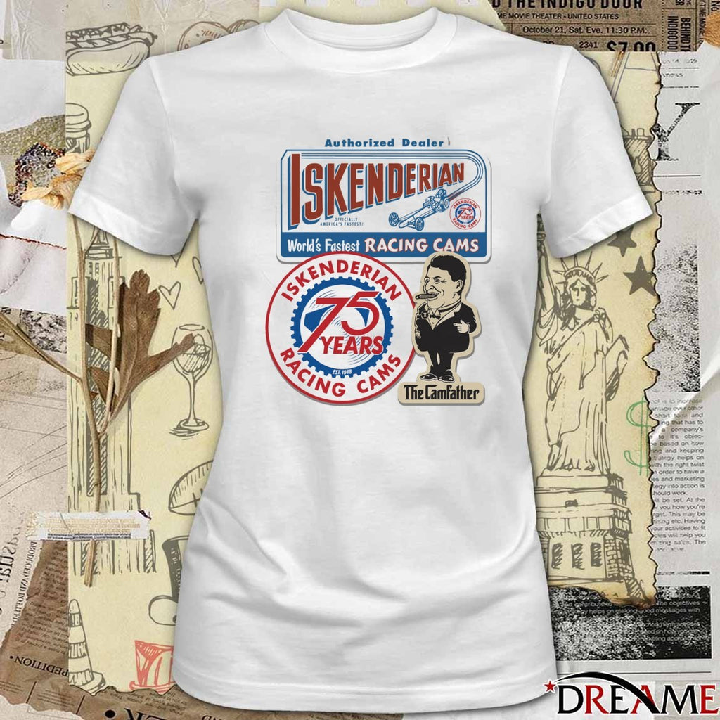 Authorized Dealer Iskenderian World’s Fastest Racing Cams The Camfather t-shirt
