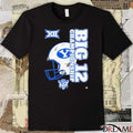 BYU Cougars 2025 Big 12 Football Championship Vertical Helmet December 6 2025 Dallas TX t-shirt