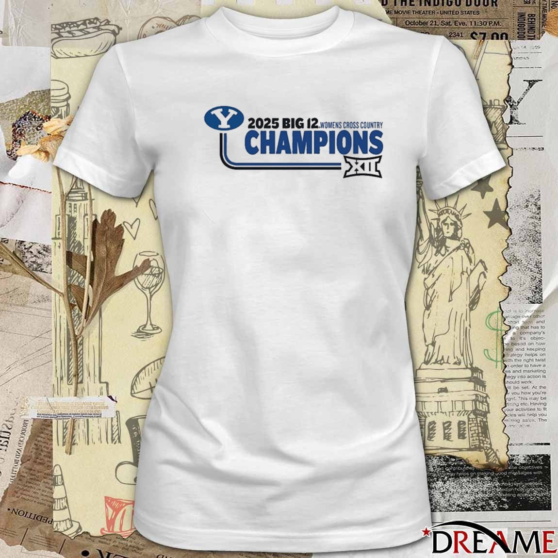 BYU Cougars 2025 Big 12 Women’s Cross Country Champions Motion t-shirt