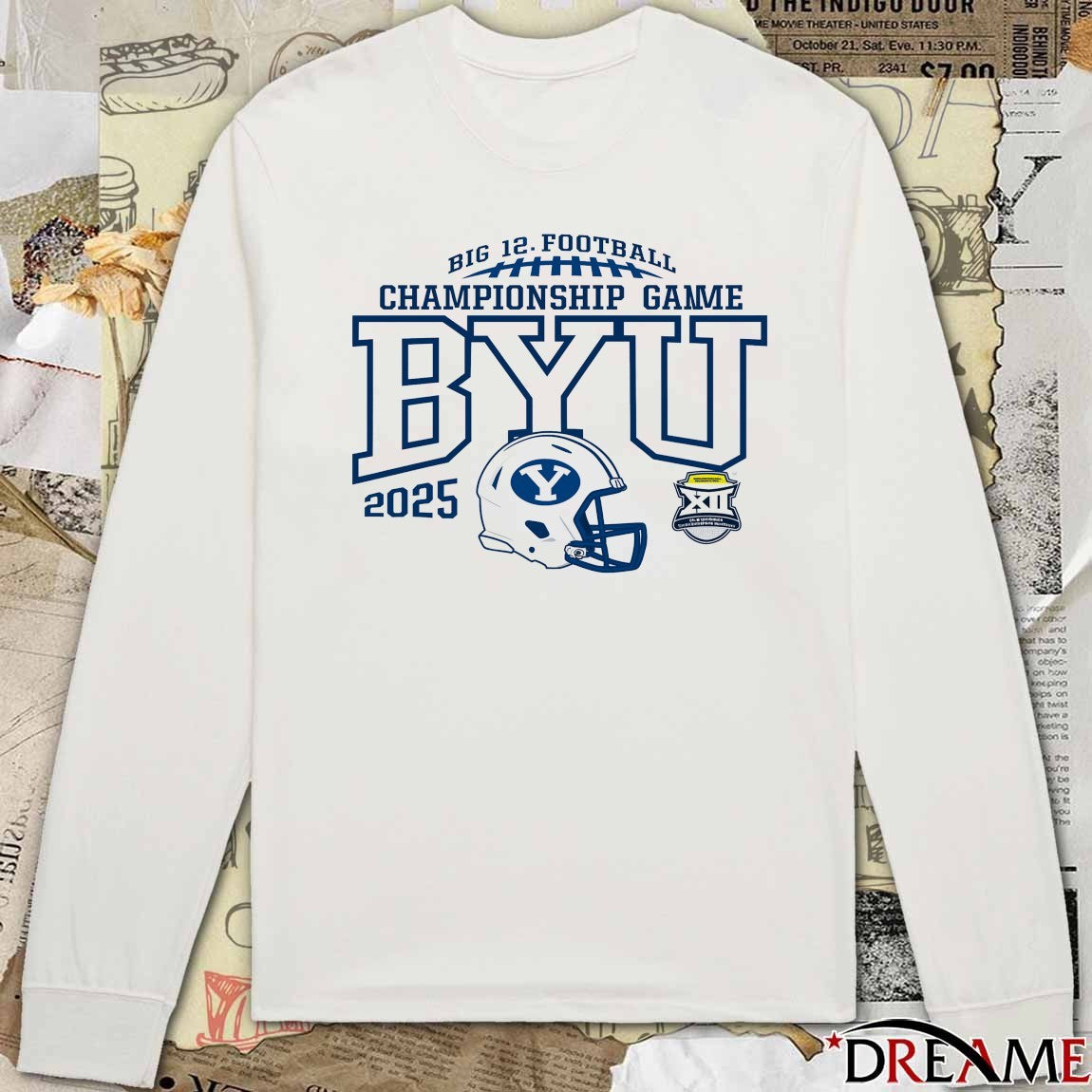 BYU Cougars 2025 NCAA Big 12 Football Championship Bound Helmet t-shirt