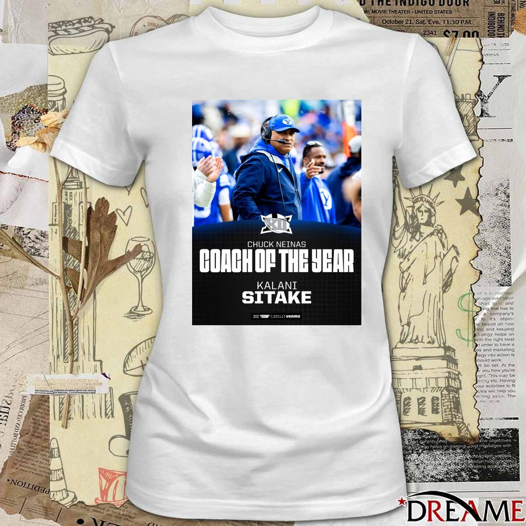 BYU Cougars Kalani Sitake Chuck Neinas Coach of the Year Poster t-shirt