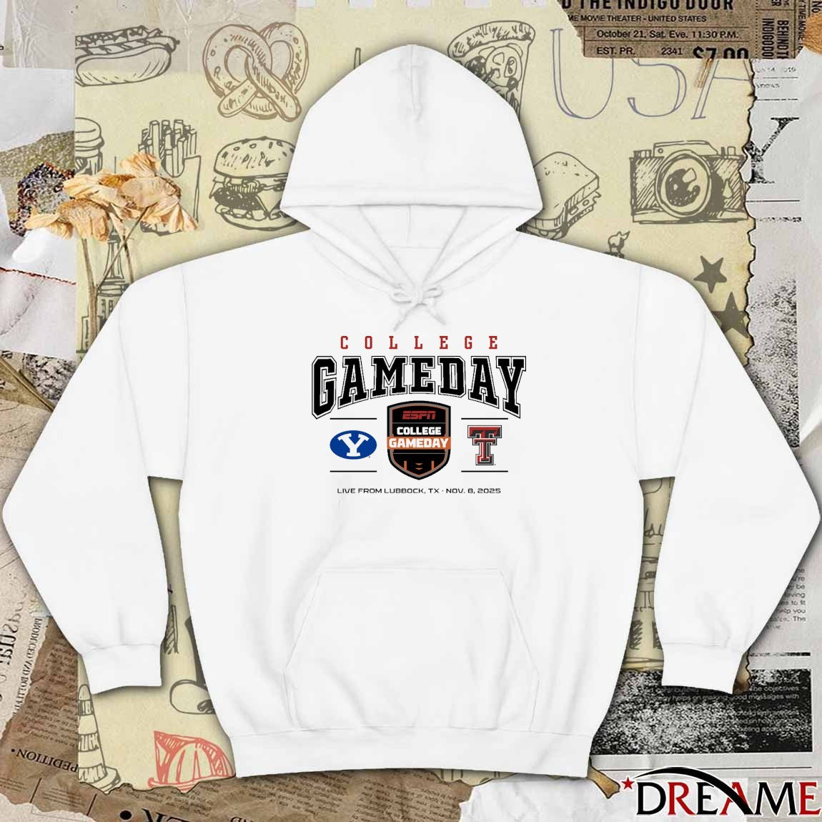 BYU Cougars Vs Texas Tech Red Raiders ESPN College GameDay Live From Lubbock TX November 8 2025 t-shirt