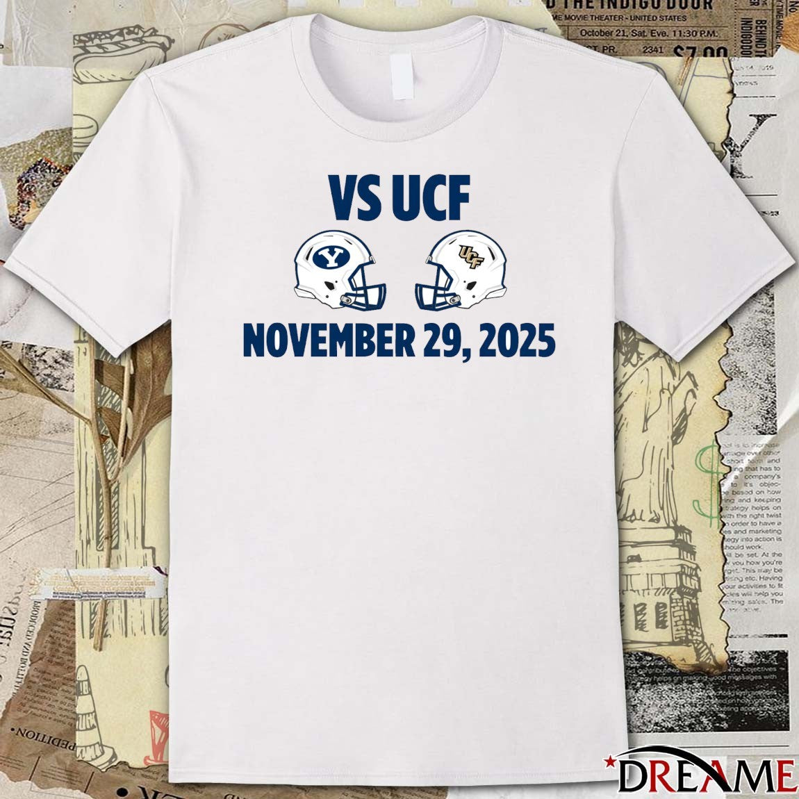 BYU Cougars vs UCF Knights November 29 2025 Helmets t-shirt