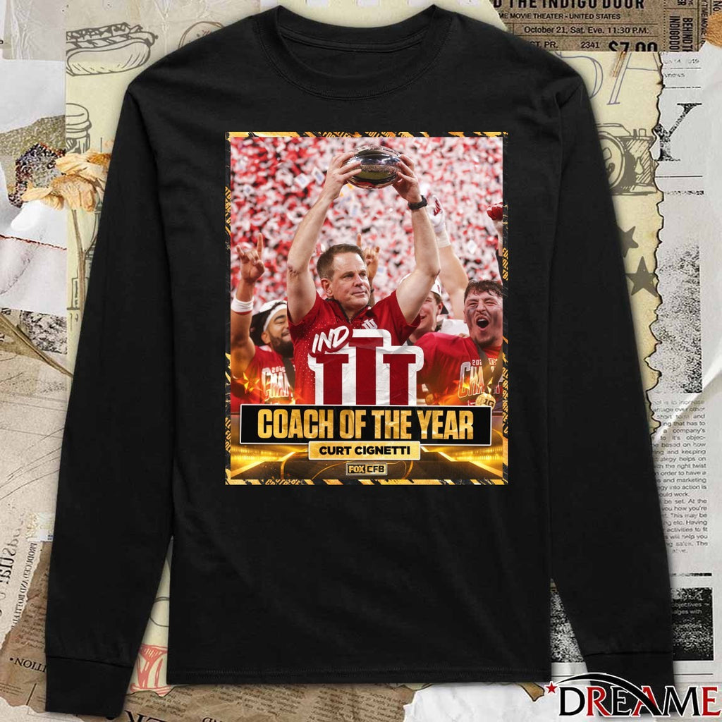 Back-2-Back Indiana Football Curt Cignetti wins the Home Depot Coach of the Year Poster t-shirt