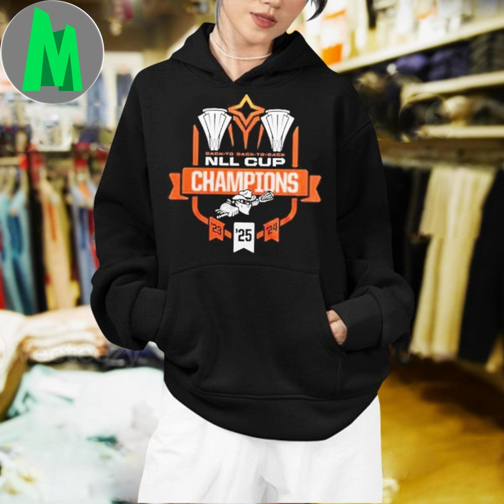 Back To Back To Back Buffalo Bandits 2025 NLL Cup Champions Lacrosse T-Shirt Fan Tee