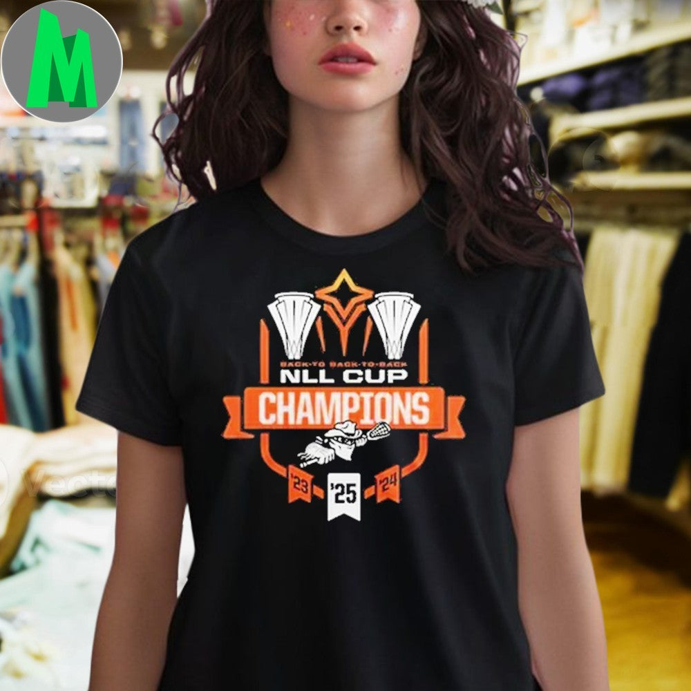 Back To Back To Back Buffalo Bandits 2025 NLL Cup Champions Lacrosse T-Shirt Fan Tee