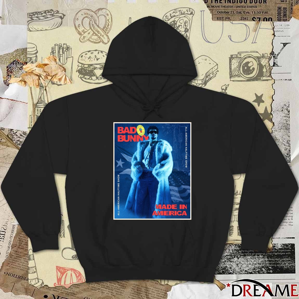Bad Bunny All-American Halftime Show Made In America Poster t-shirt