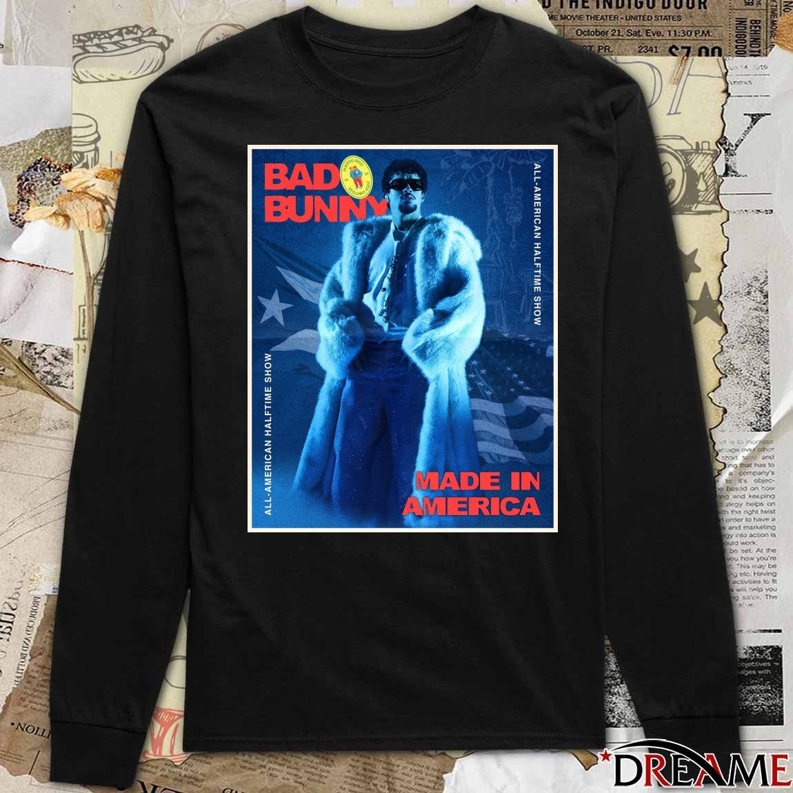 Bad Bunny All-American Halftime Show Made In America Poster t-shirt