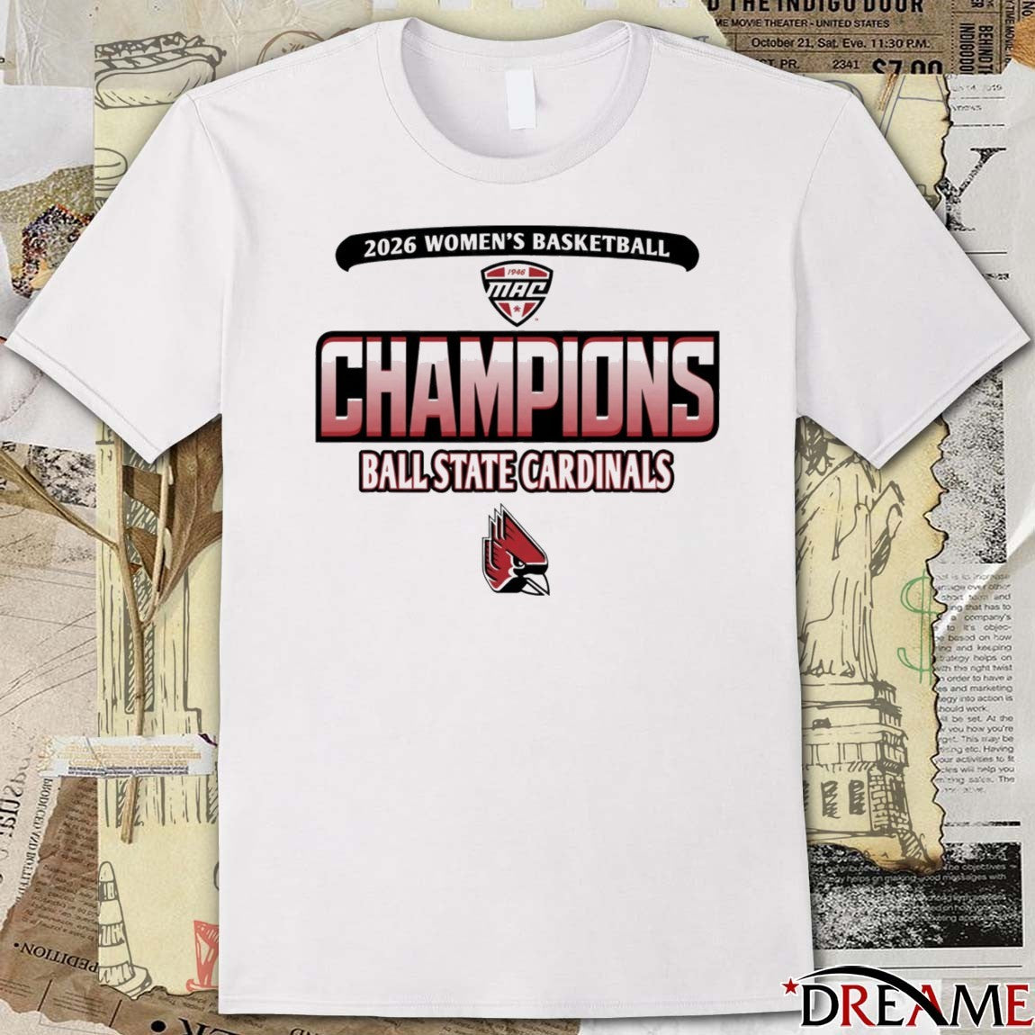 Ball State Cardinals Cardinal 2026 MAC Women’s Basketball Regular Season Champions t-shirt
