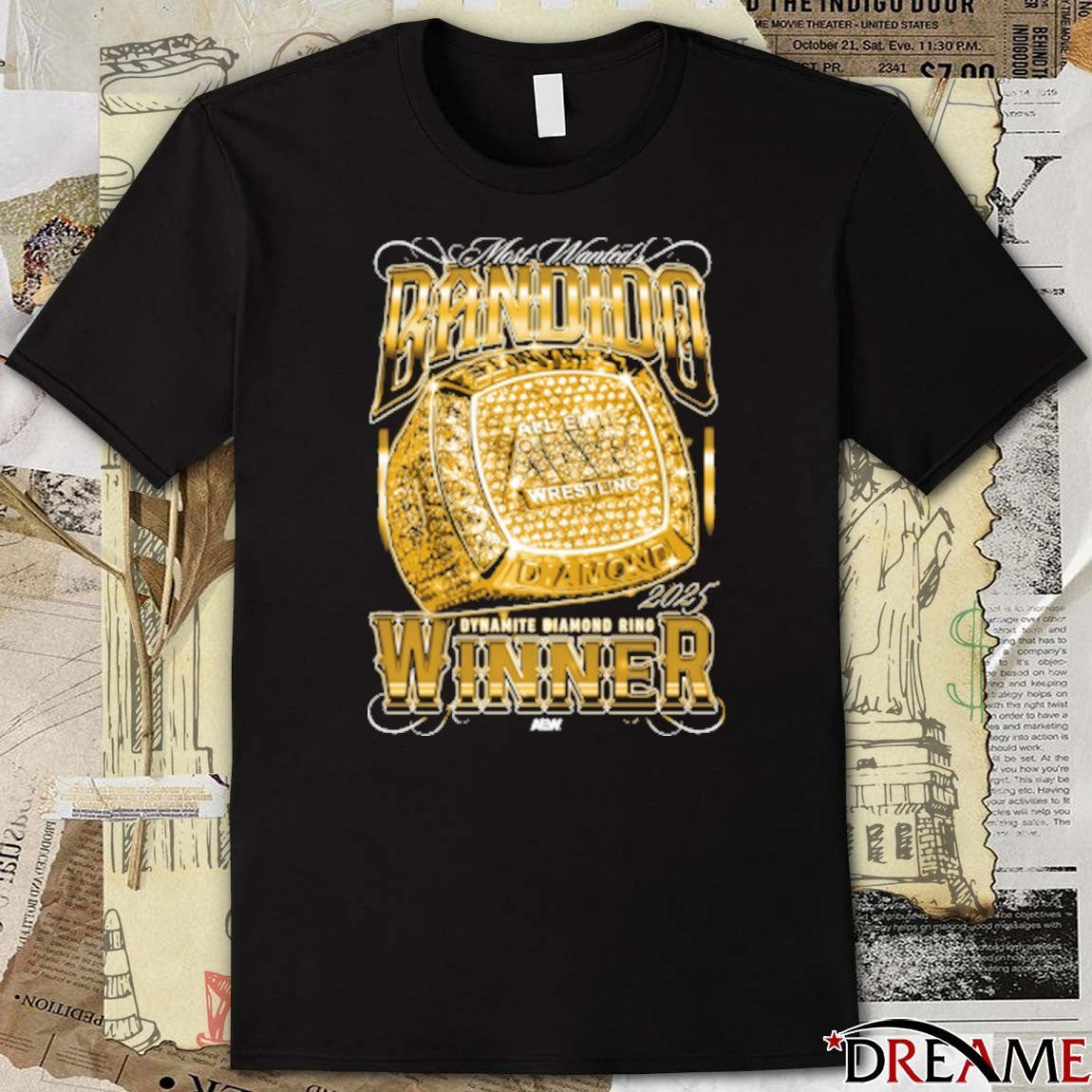 Bandido – Dynamite Diamond Ring Winner 2025 AEW t-shirt