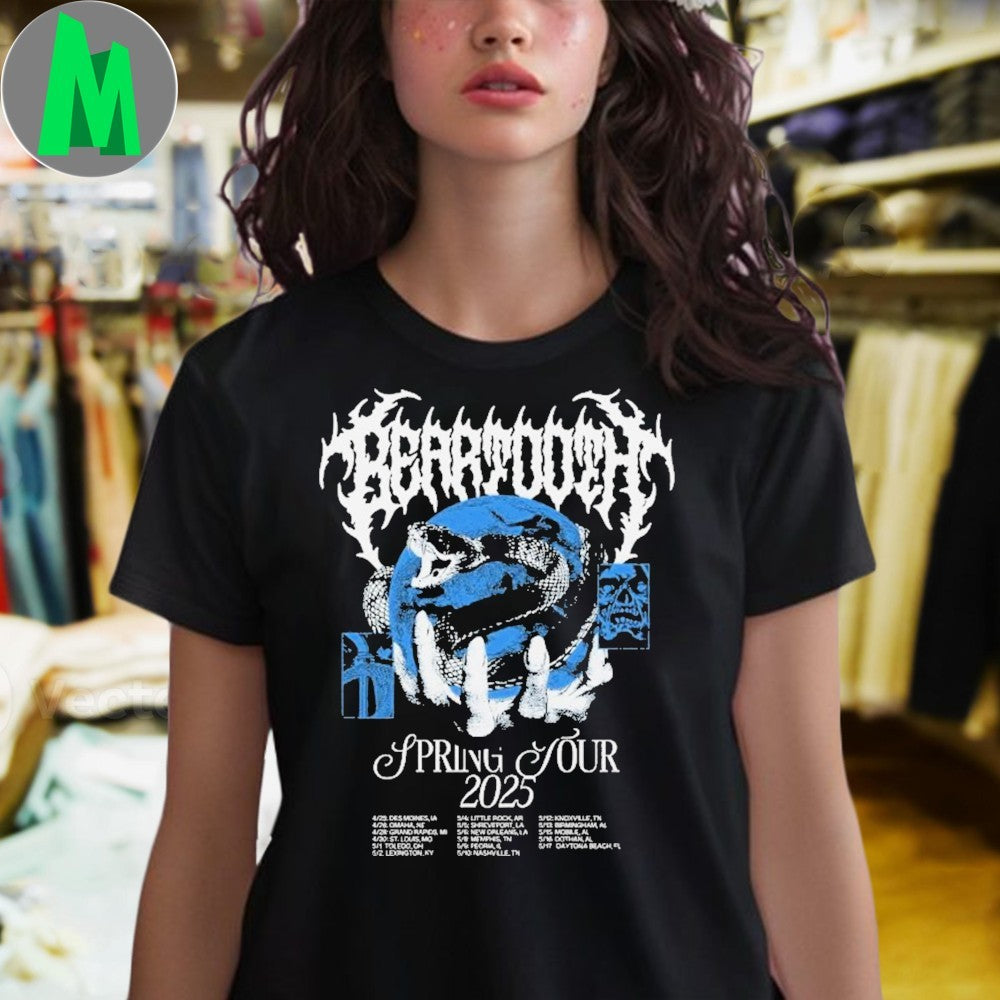Beartooth Blue Snake Spring Tour 2025 Concert Graphic T-Shirt