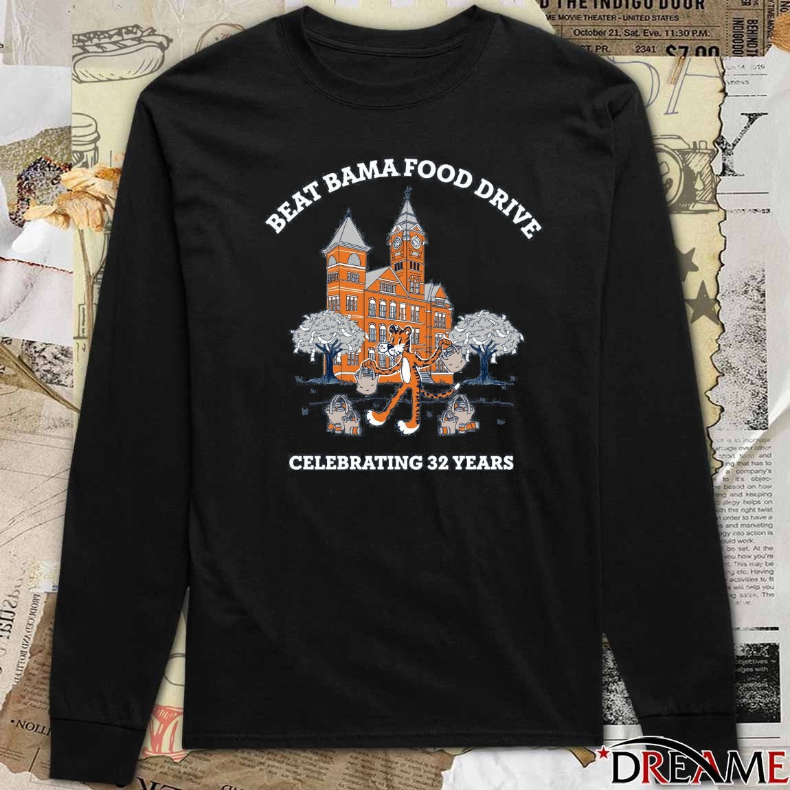 Beat Bama Food Drive Celebrating 32 years Student Involvement 2025 t-shirt