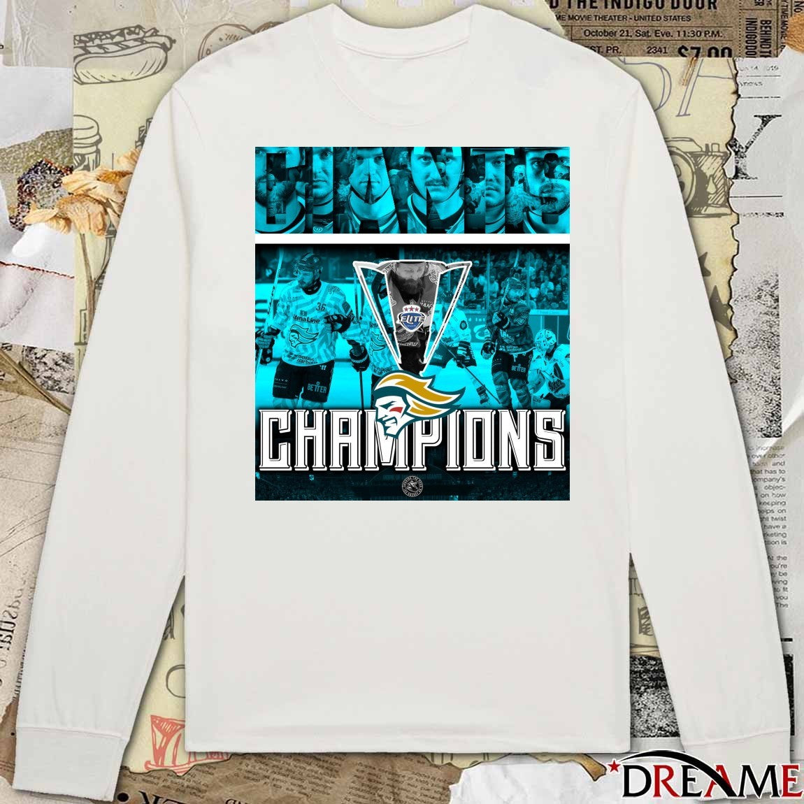 Belfast Giants Champions 2026 Elite Ice Hockey League Chasing The Puck Hockey Poster t-shirt