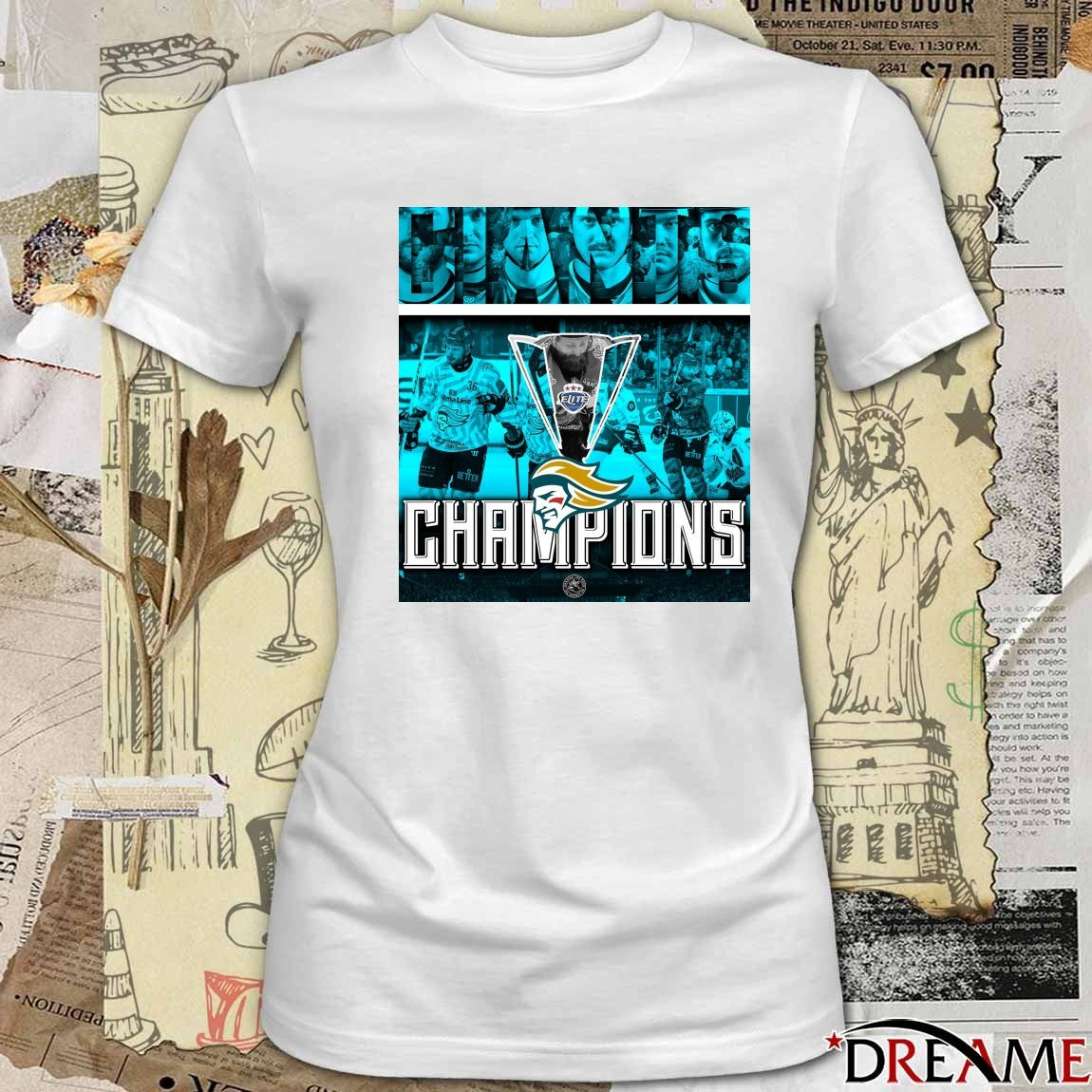 Belfast Giants Champions 2026 Elite Ice Hockey League Chasing The Puck Hockey Poster t-shirt
