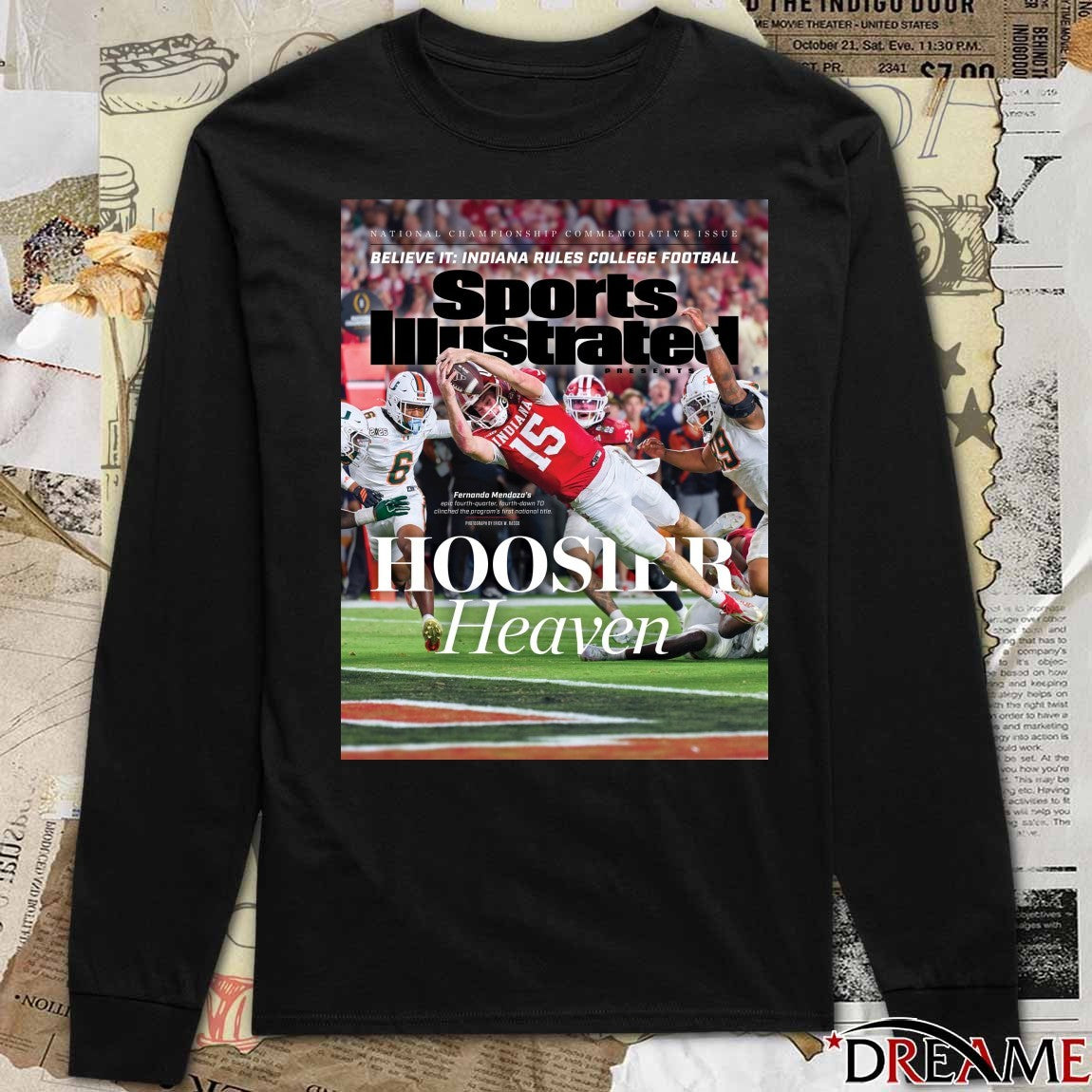 Believe It Indiana Rules College Football Sports Illustrated Fernando Mendoza Hoosier Heaven Poster t-shirt