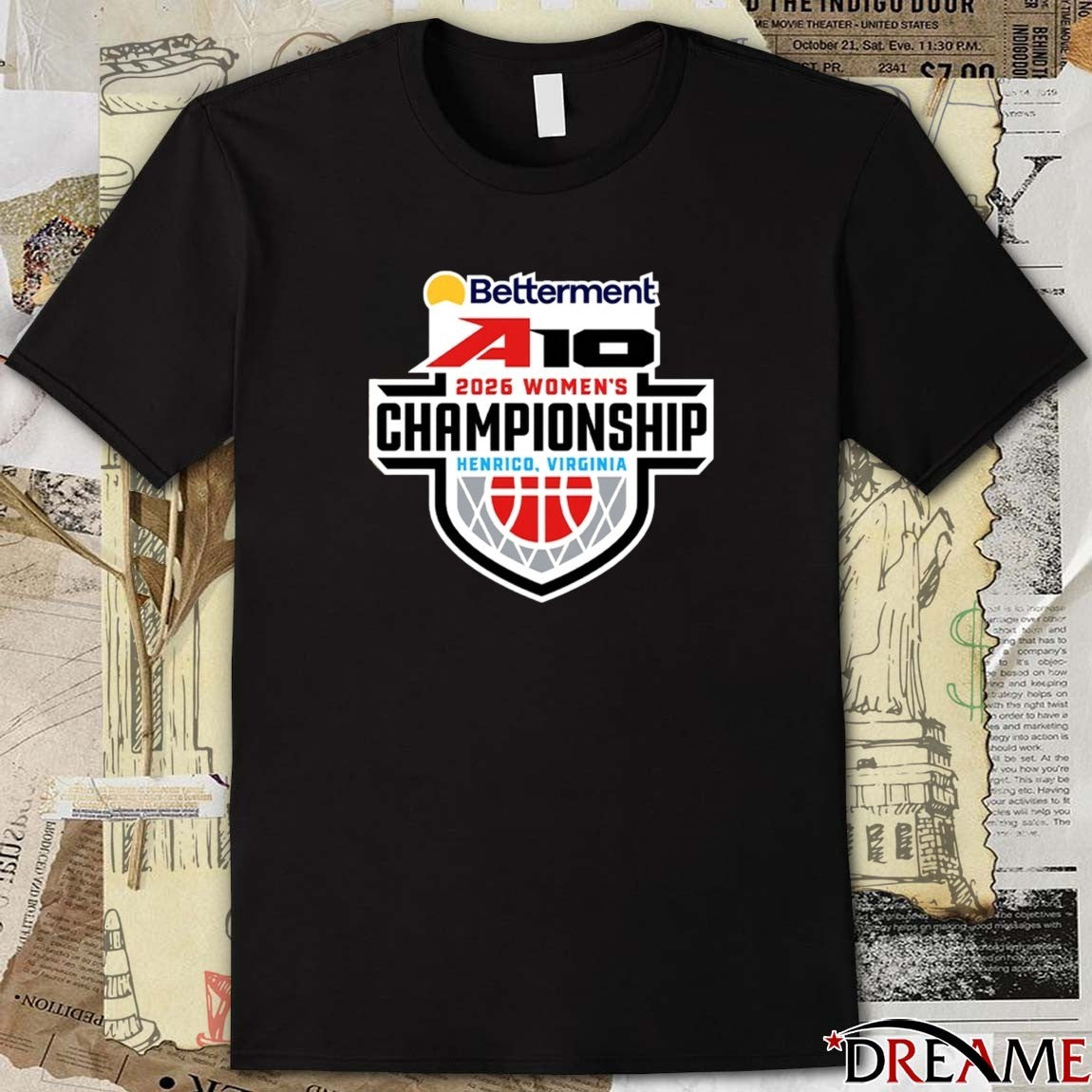 Betterment A10 2026 Women’s Championship Henrico Virginia Logo t-shirt
