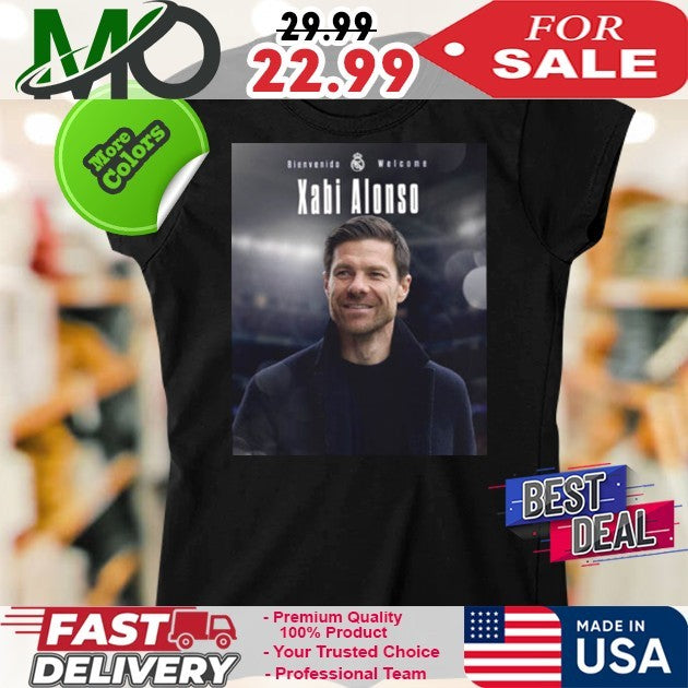 Bienvenido Welcome Xabi Alonso Real Madrid Football Manager Fan T-Shirt