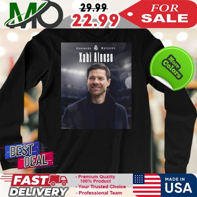 Bienvenido Welcome Xabi Alonso Real Madrid Football Manager Fan T-Shirt