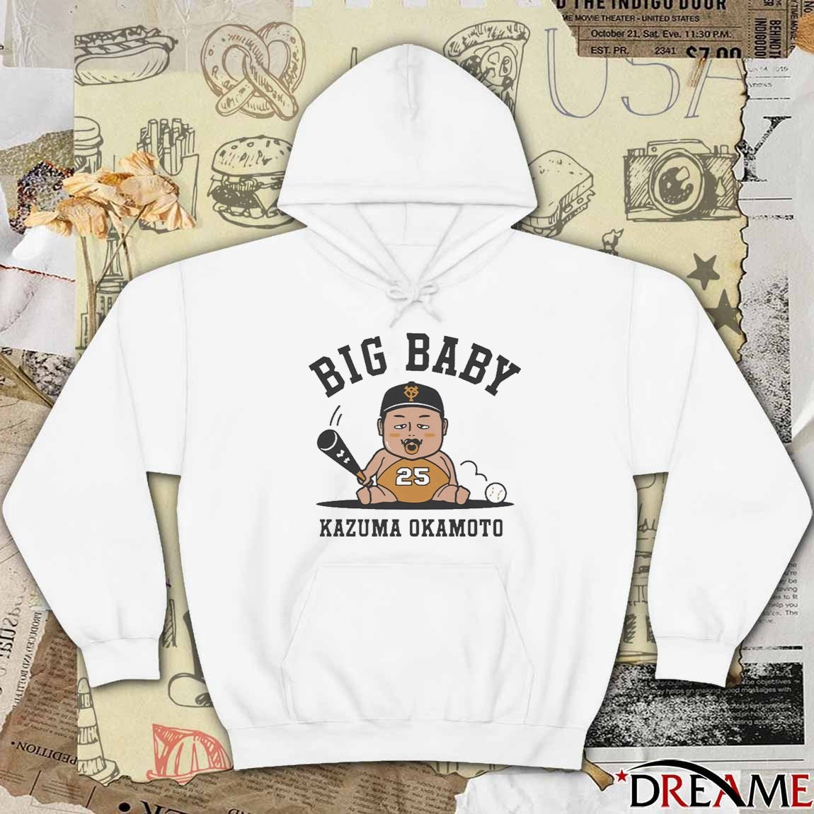Big Baby Kazuma Okamoto Yomiuri Giants Baseball t-shirt