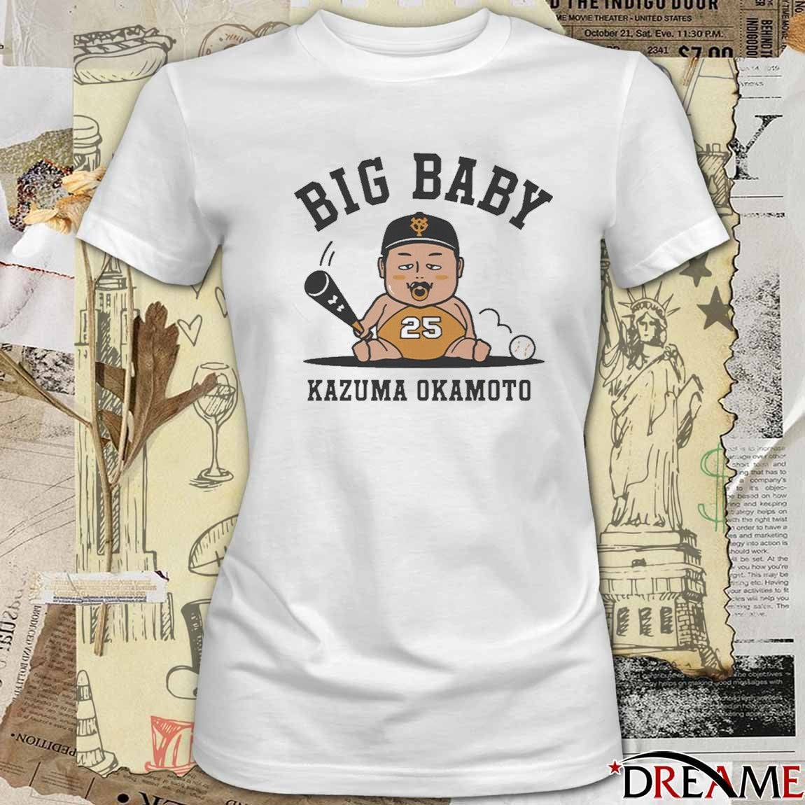 Big Baby Kazuma Okamoto Yomiuri Giants Baseball t-shirt
