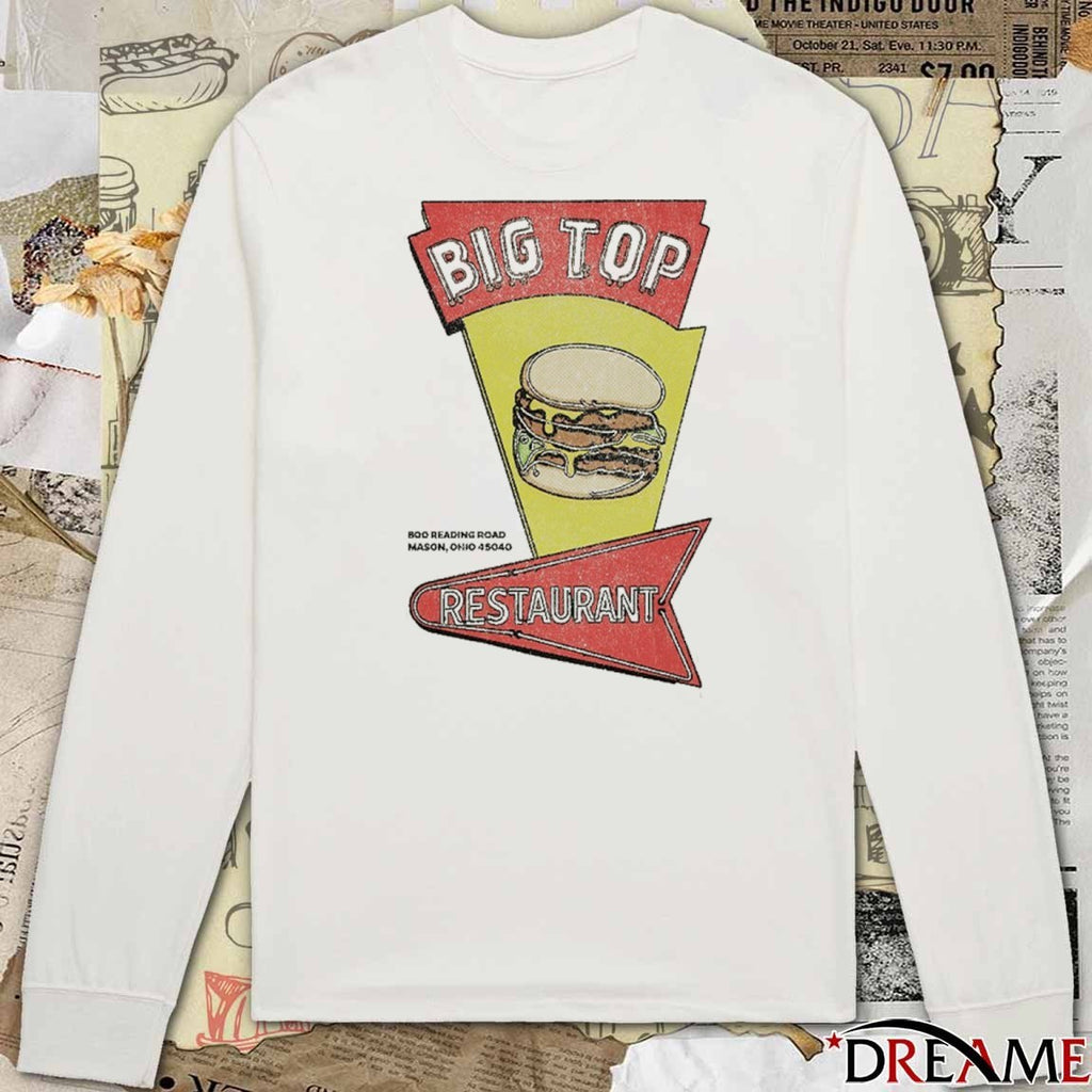 Big Top Restaurant 800 Reaching Road Mason Ohio t-shirt