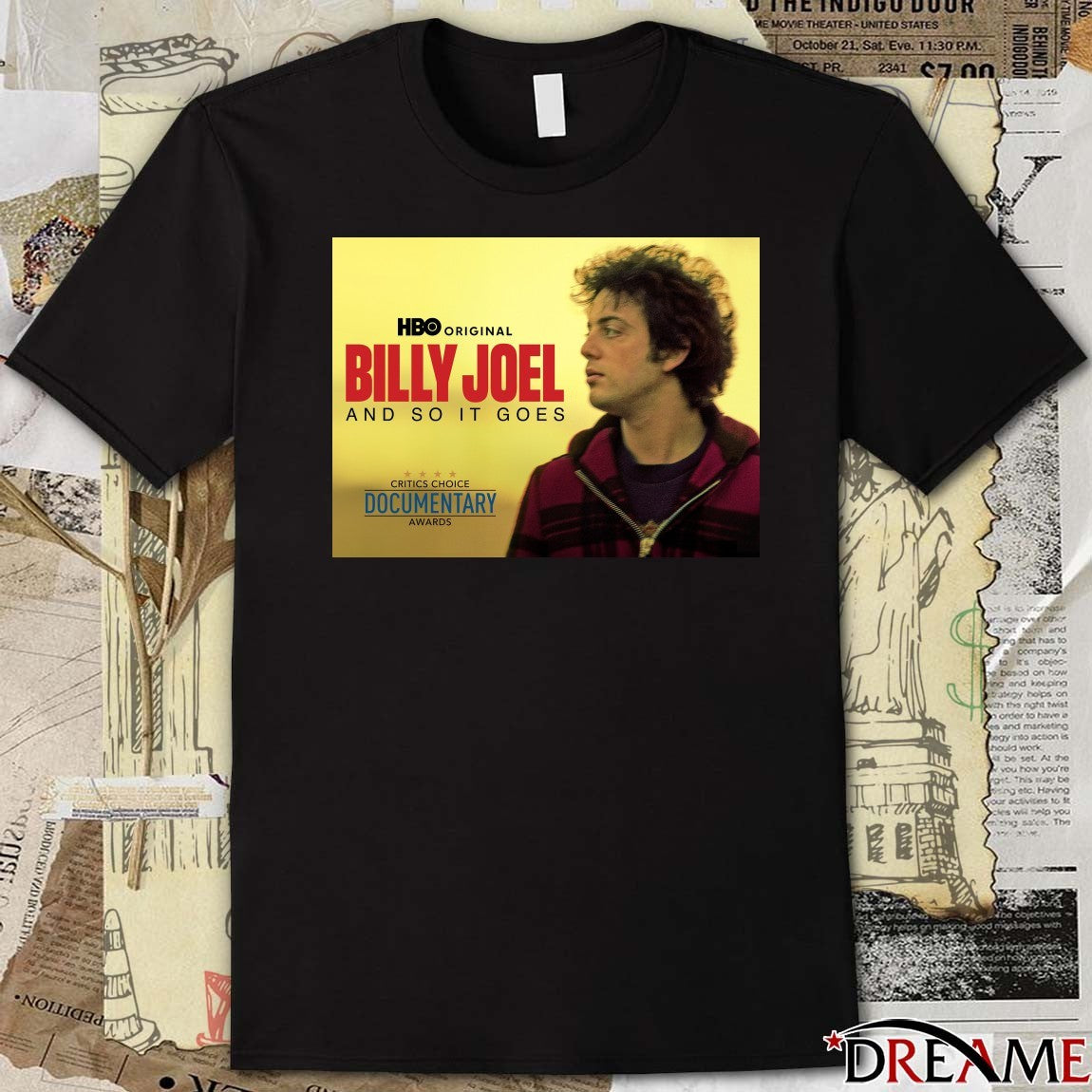 Billy Joel And So It Goes Critics Choice Documentary Awards 2025 Poster t-shirt