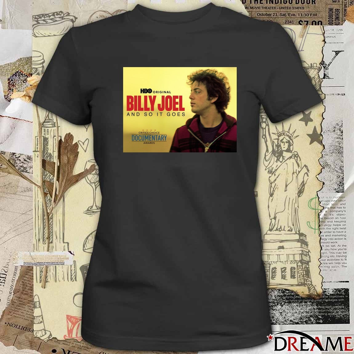 Billy Joel And So It Goes Critics Choice Documentary Awards 2025 Poster t-shirt